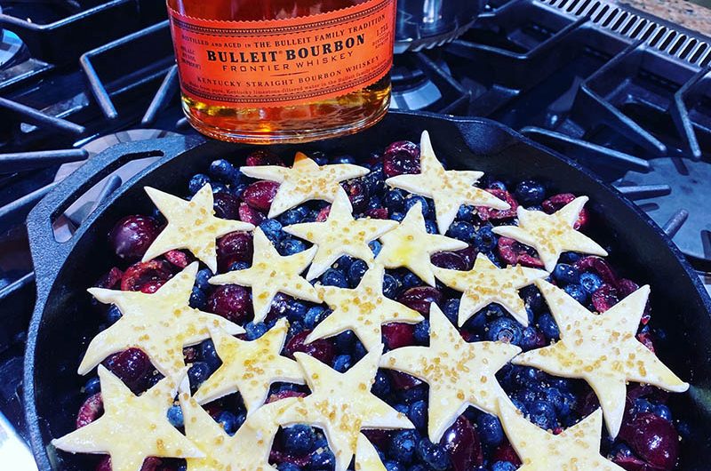 Skillet Blueberry Bourbon Pandowdy