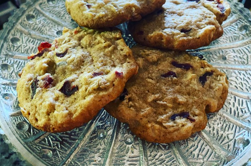 Slice and Bake Oatmeal Cranberry Cookies