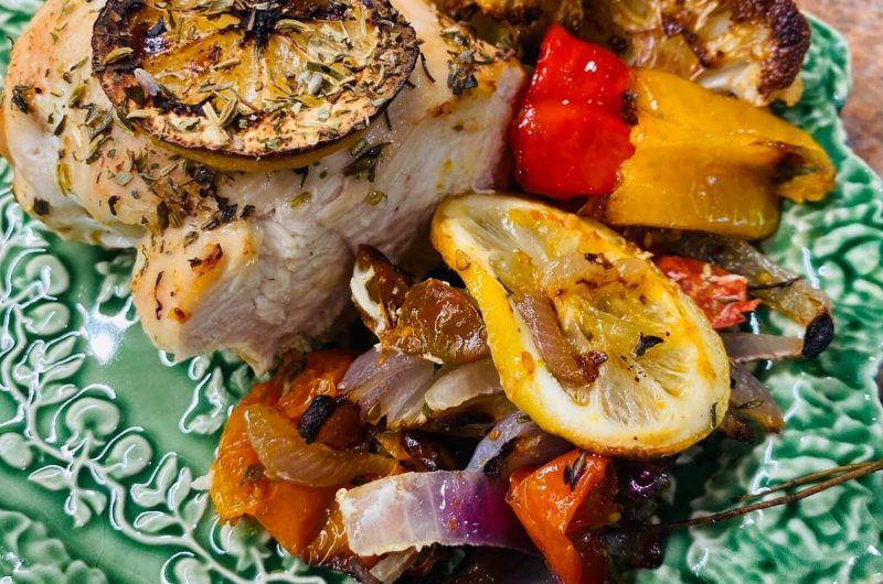 Tomato Thyme Roasted Chicken
