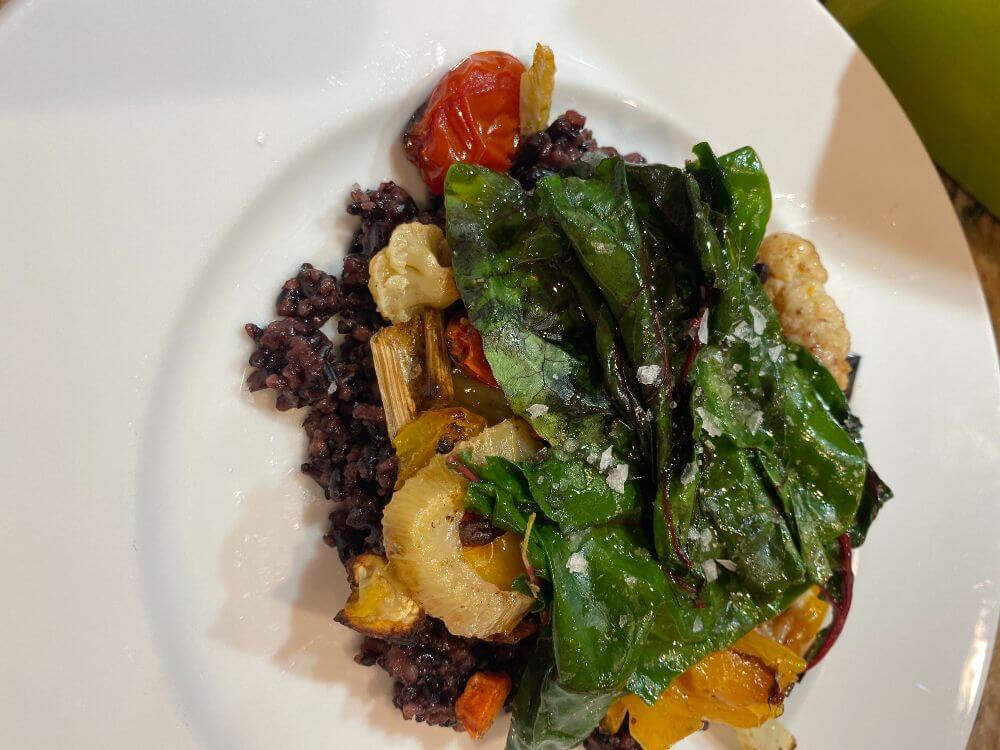 Sautéed Vegetables over Black Rice