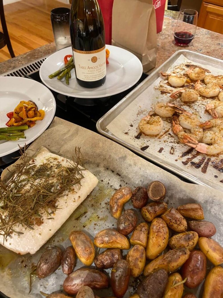 Sheet pan shrimp with fingerling potatoes