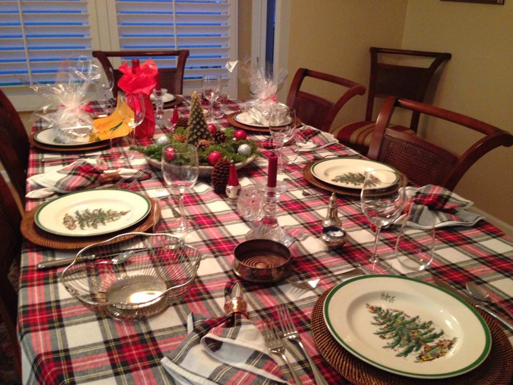 Christmas table setting