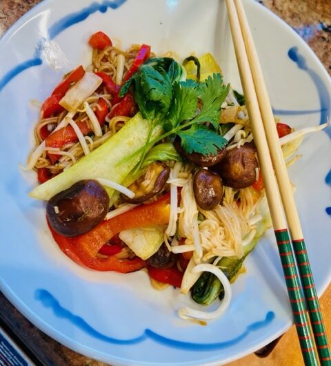Spicy Lime Glass Noodle Stir Fry