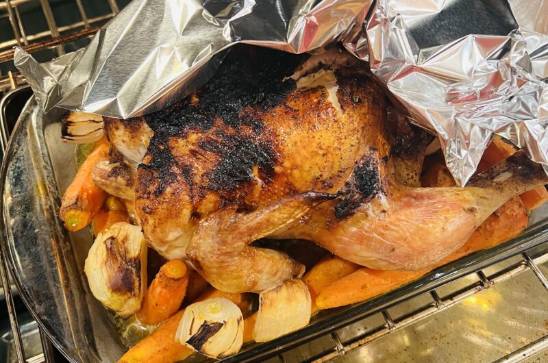 Roasted Chicken with Carrots and Preserved Lemons