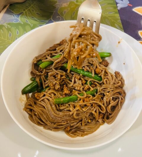 Pork Soba with Green Beans