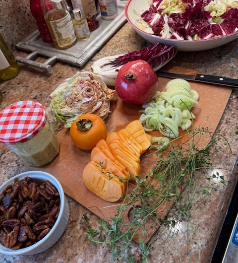 Fall Festive Chicory Salad with a Herby Mustard Dressing