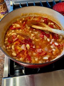 roasted tomato white bean stew