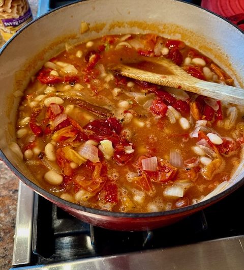 Roasted Tomato White Bean Stew