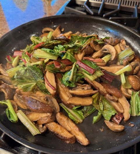 Mushrooms & Swiss Chard