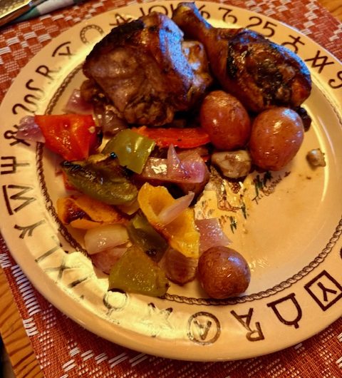 Spiced Garlic Chicken Potato Bake