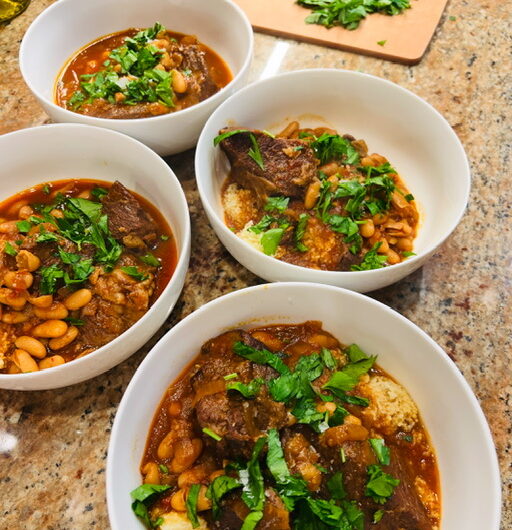 Beef and White Bean Stew with Red Wine