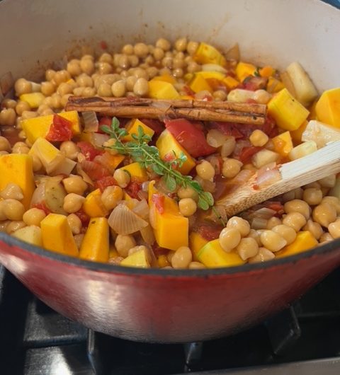 Autumn Vegetable and chickpea Saffron Ragout