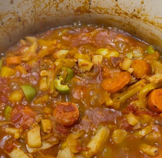 Shrimp Vegetable Tagine with Preserved Lemons