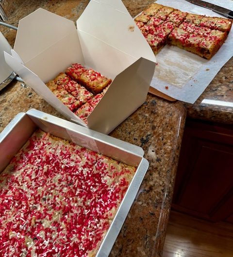 Valentine Treats with Sprinkles, M & M, and Dark Chocolate Chips