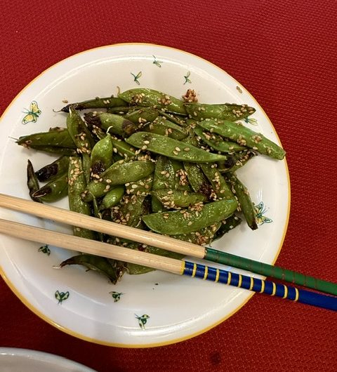 Toasted Sesame Seed Snap Peas